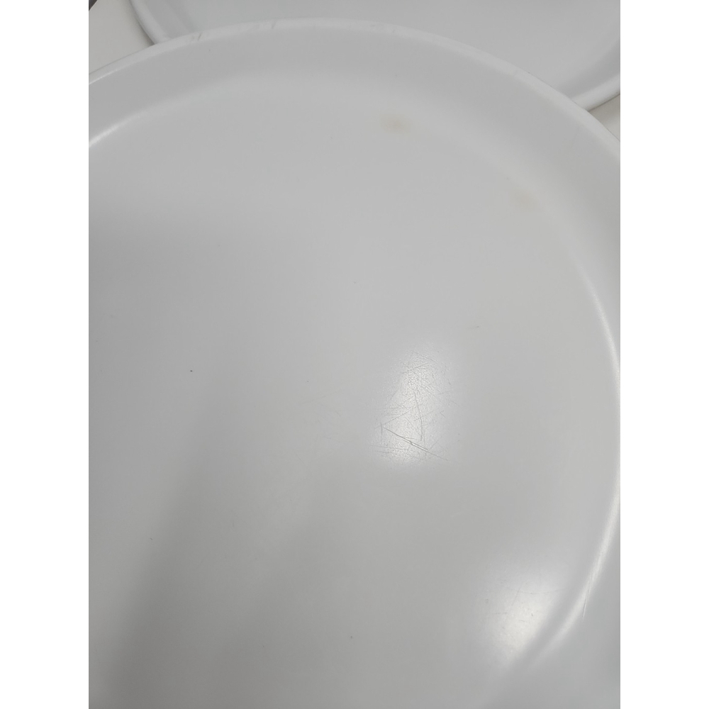 Vtg Rubbermaid White Plastic Plates Set Of 10 #3840 Melamine 10.25" CottageCore - Picture 5 of 15